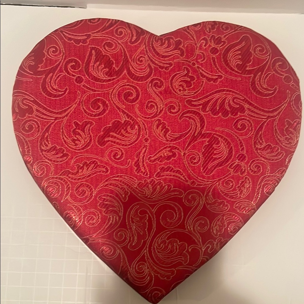 Red Heart-Shaped Decorative Box